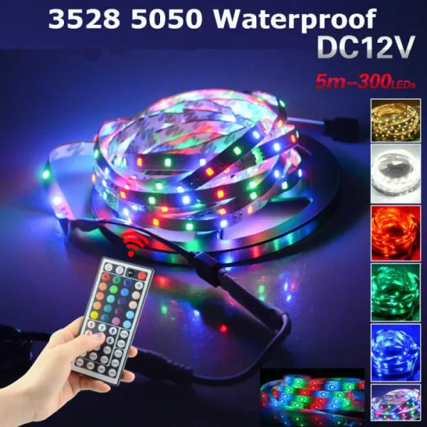 New Rgb Led Strip Top Quality With Remote And 12v Power Supply (multicolor)